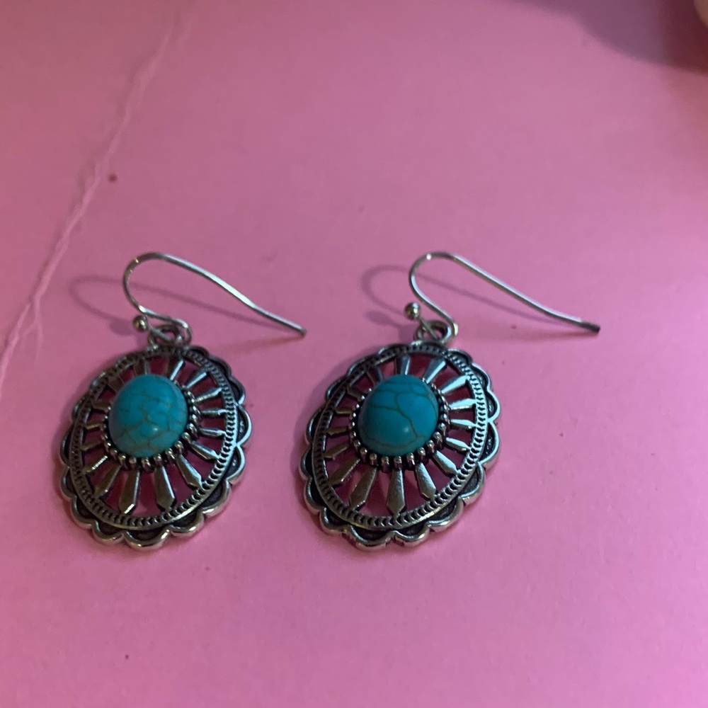 Silver and Turquoise Earrings
